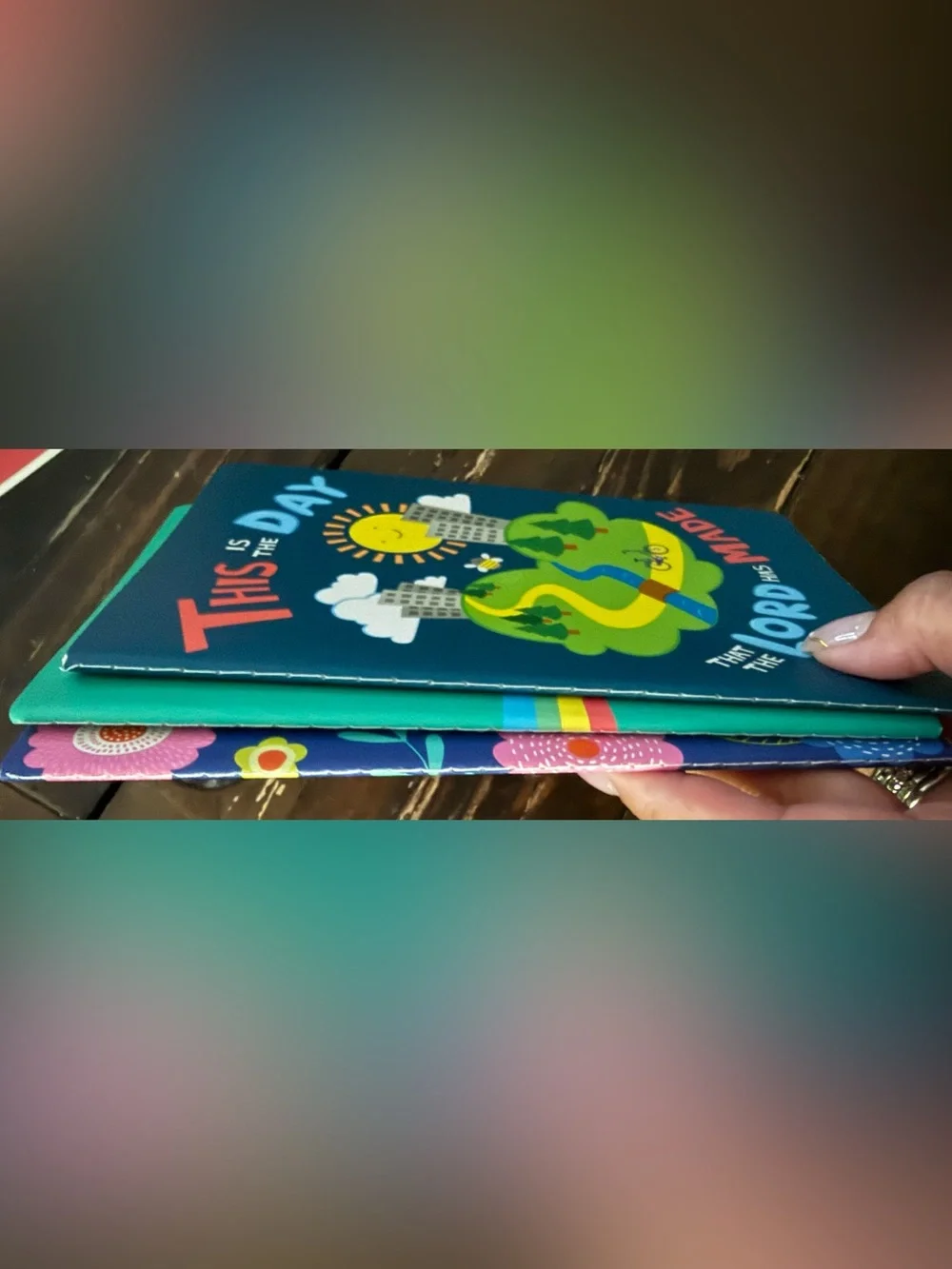 3 pc: Inspirational Religious Notebooks Teal, Turquoise & Navy Floral NEW